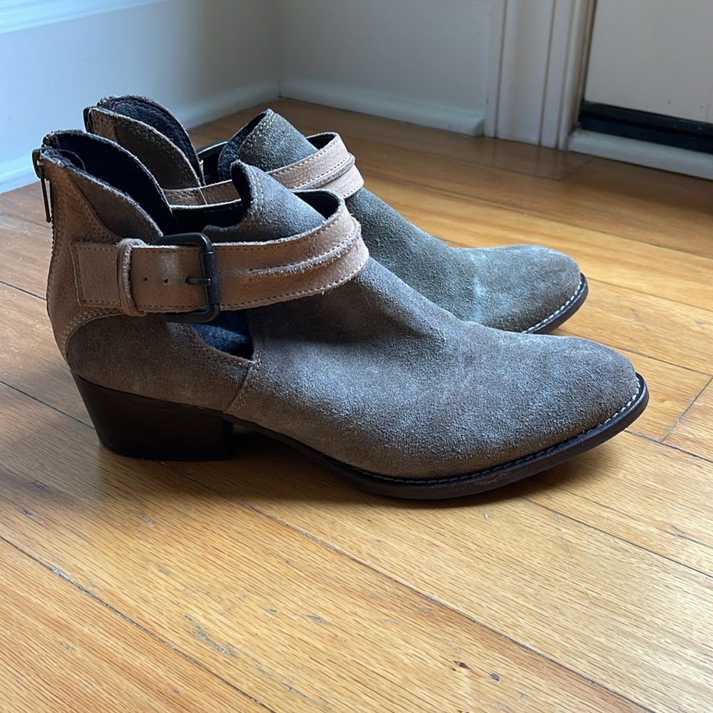 Rebels Grey Booties With Brown Strap - image 4